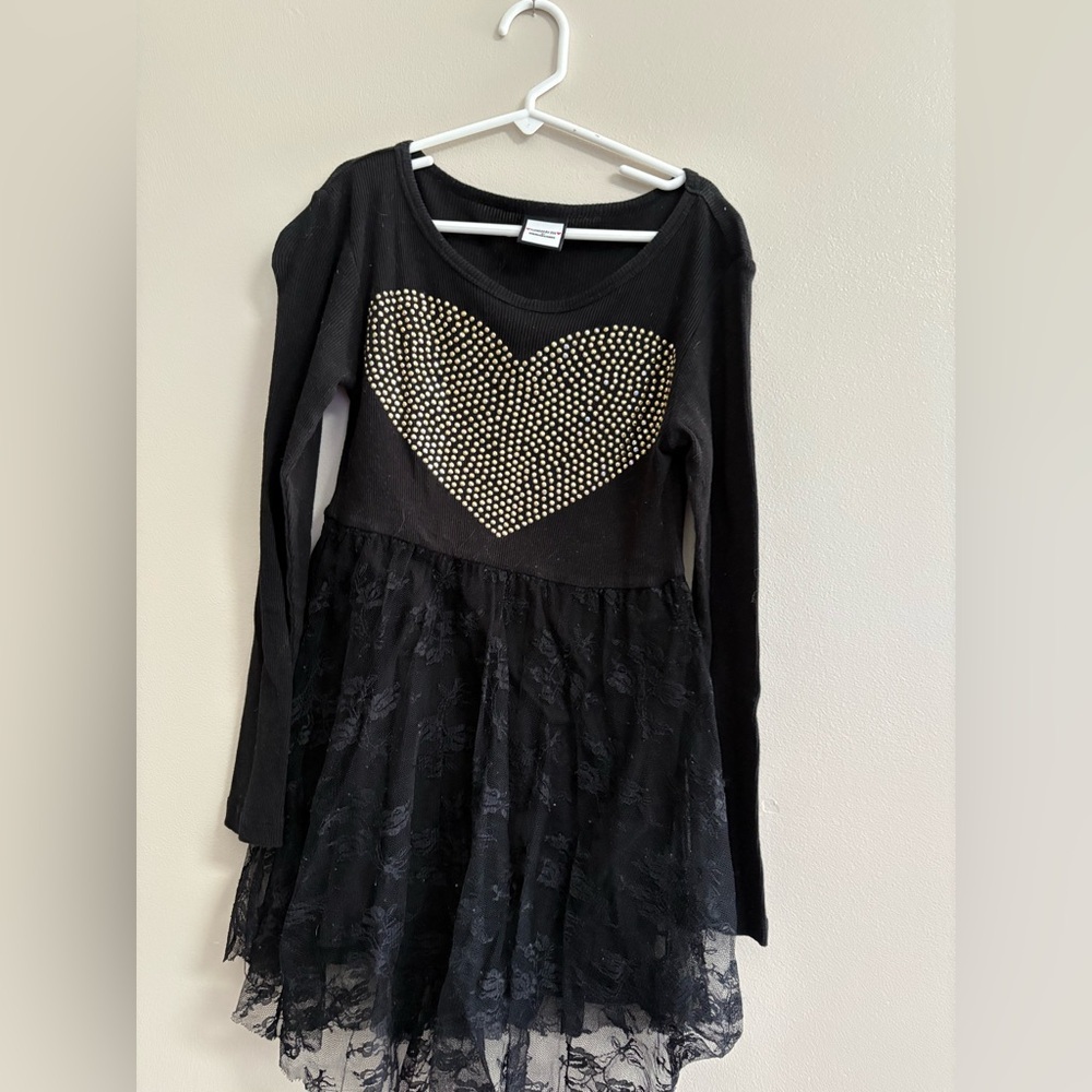 Flowers by Zoe Black Top with Gold Embellishments